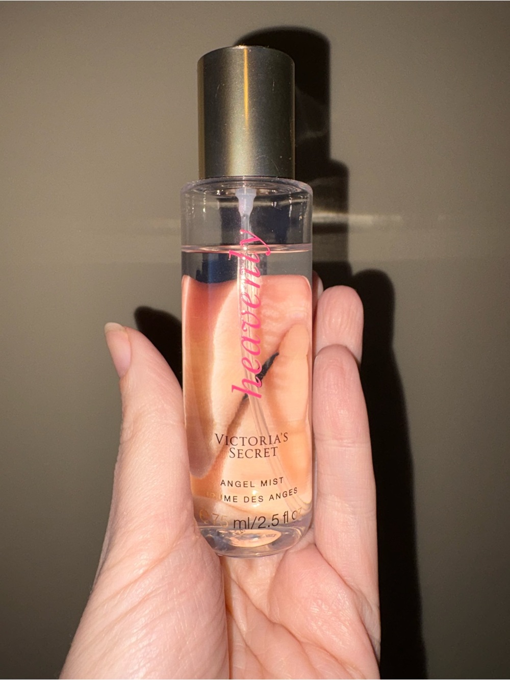 Victoria's Secret Heavenly Angel Mist Bottle with Pink Script